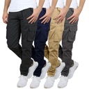 Navy & Navy & Navy 34 3-Pack Men's Flex-Stretch Cotton Cargo Pants, 31-Inch Inseam - Comfortable and Durable